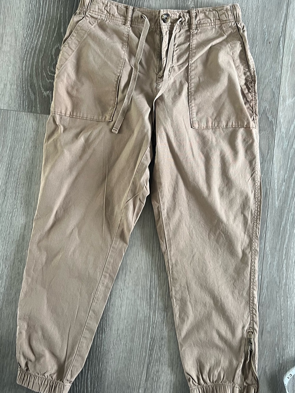 Sonoma Beige Drawstring Cargo Joggers